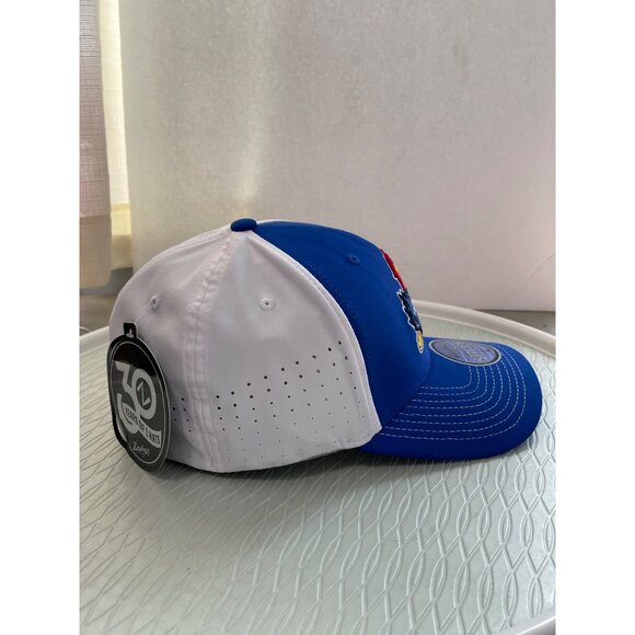 Zephyr Kansas Jayhawks KU Stretch Fit Hat Large Royal White Outdoor College NEW - Picture 4 of 5